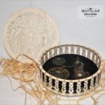 Laser Cut Decorative Round Jewelry Box Free Vector