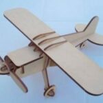Laser Cut Wooden Toy Airplane Free Vector
