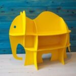 Laser Cut Elephant Shelf Book Shelf Furniture For Baby Nursery Kids Room Free Vector
