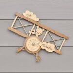 Laser Cut Wall Clock Template for Kids Room Free Vector