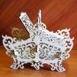 Laser Cut Decorative Candy Basket DXF File