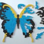 Laser Cut Butterfly Jigsaw Puzzle for Kids Template Free Vector