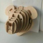 Laser Cut Teddy Bear Head Wall Decor DXF File
