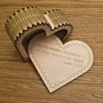 Laser Cut Heart Shaped Trinket Box With Lid 3mm DXF File