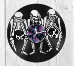 Skeletons Vinyl Clock Free Vector