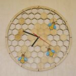 Laser Cut Honeycomb Wall Clock