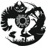 Laser Cut Alice Vinyl Wall Clock Free Vector