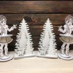 Laser Cut Christmas Deer Table Decor Free Vector