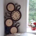 Laser Cut Family Photo Clock Free Vector