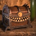 Laser Cut Monster Treasure Chest Free Vector