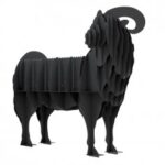Laser Cut Ram Barbecue Grill Free Vector