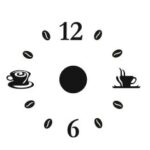 Laser Cut Simple Coffee Wall Clock Template Free Vector