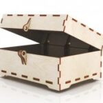Laser Cut Wooden Jewelry Box With Lid And Lock Free Vector