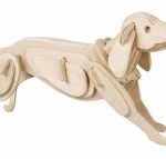 Laser Cut Dog 3D Wooden Puzzle DWG File