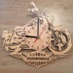 Laser Cut Harley Davidson Clock Free Vector