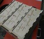 Laser Cut Personalised Triple Wine Box 3 Bottle Gift Box Slide Lid Free Vector