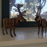 Laser Cut Reindeer Christmas Decoration SVG File