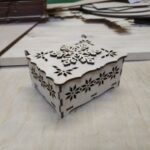 Laser Cut Snowflake Box Template Wooden Decor Snowflake Favour Box Free Vector