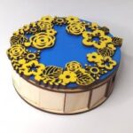 Laser Cut Luxury Wooden Gift Box Nut Gift Basket Free Vector