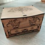 Laser Cut Jewelry Box With Drawer 3mm Plywood SVG File