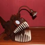 Laser Cut Angler Fish Lamp Free Vector