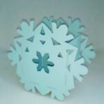 Laser Cut Snowflake Pen Holder Organizer Free Vector