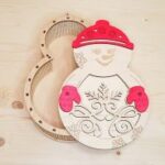 Laser Cut Snowman Candy Box Christmas Gift Box Free Vector