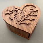 Laser Cut Heart Shaped Jewelry Box SVG File