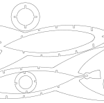 Rocket 3D Model dxf File