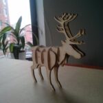 Laser Cut Reindeer 3D Puzzle DXF File
