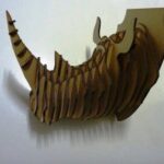 Laser Cut Rhino Head Wall Decor Free Vector