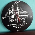 Laser Cut 4×4 Wall Clock Free Vector
