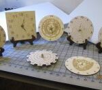 Laser Cut Engraved Wooden Clocks With Logos Free Vector