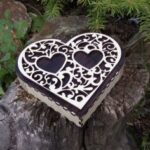 Laser Cut Two Hearts Gift Box Free Vector
