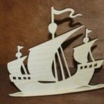 Laser Cut Sailing Ship Table Decor Free Vector