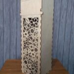 Laser Cut One Bottle Wooden Wine Box With Hinged Lid Gift Box Free Vector