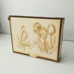 Laser Cut Tulip Engraved International Womens Day Gift Box Free Vector