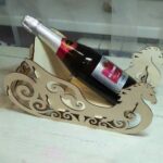 Laser Cut Santa’s Champagne Sleigh Free Vector