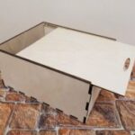 Laser Cut Sliding Lid Compartment Storage Box Free Vector