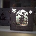 Wooden Gift Box Snowman Laser Cut Gift Idea Template Free Vector