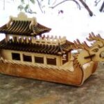 Laser Cut Dragon Boat Template Free Vector