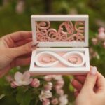 Laser Cut Wedding Ring Box Couple Ring Box Free Vector