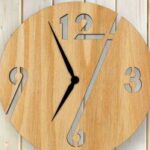 Laser Cut Plywood Wall Clock Free Vector
