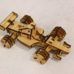 Laser Cut Wooden Formula 1 Racing Car 3D Model