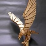 Laser Cut Flying Eagle 3D Puzzle Free Vector