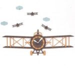 Laser Cut Airplane Wall Clock Boys Bedroom Wall Decor Free Vector