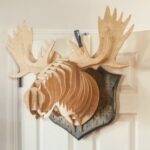 Laser Cut Moose Head Wall Mount Decor Template Free Vector