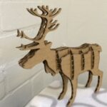 Laser Cut Reindeer 4mm Free Vector