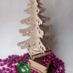 Laser Cut Christmas Tree Surprise Free Vector
