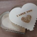 Laser Cut Wooden Blank Heart Shaped Box SVG File